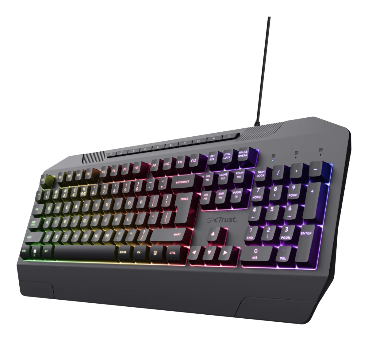 Trust GXT 836 Evocx Tastatur RGB-regnbue Kablet USA