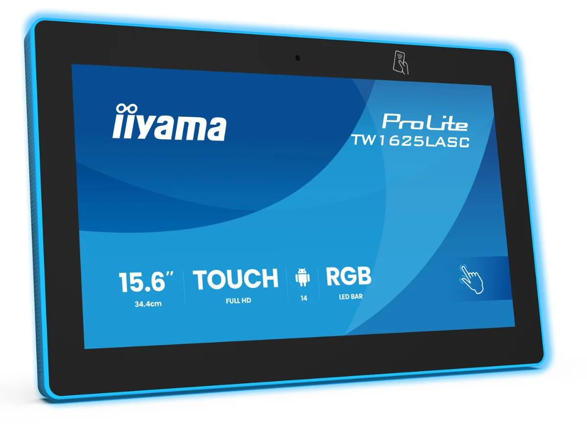 iiyama ProLite TW1625LASC-B3PNR Berøringspanel PC RK3576 4GB 32GB ARM Cortex-A72 + A53 Android 14