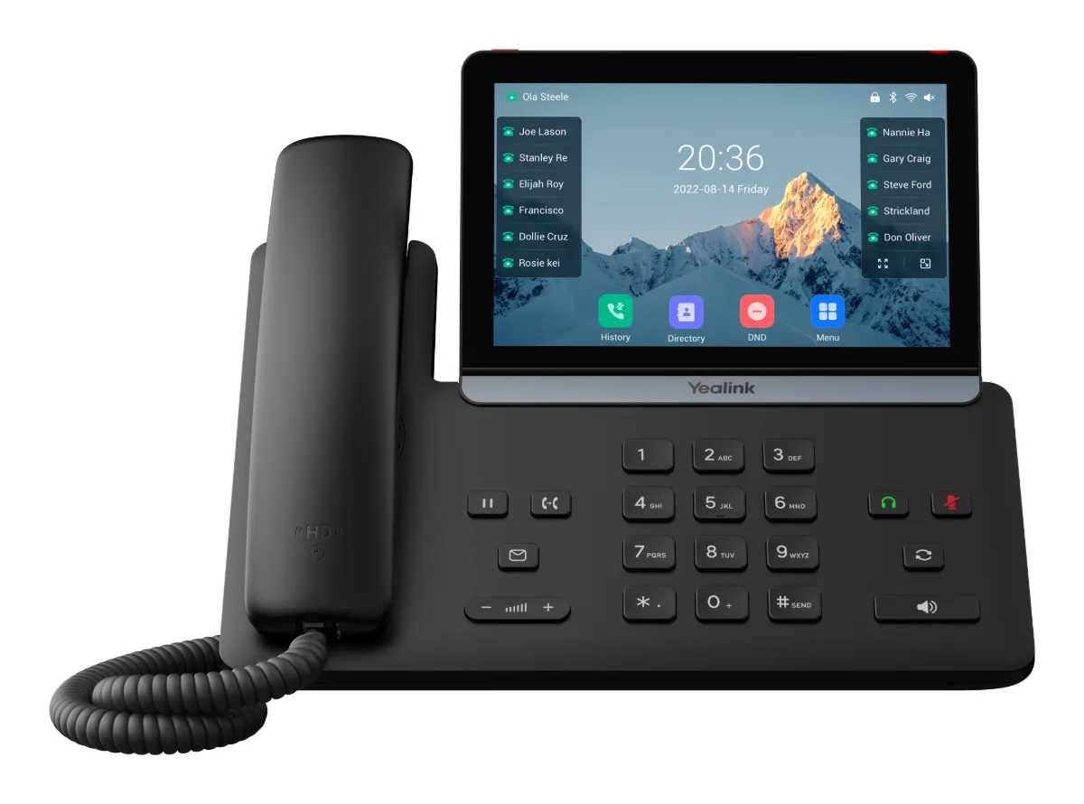 Yealink SIP-T87W VoIP-telefon LCD-skærm
