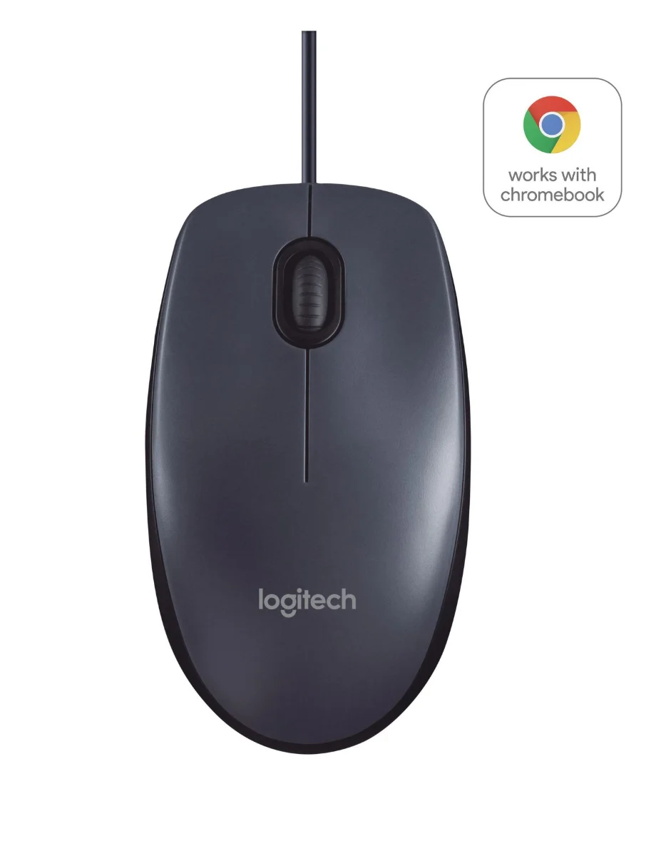 Logitech B100 Optisk Kablet Sort