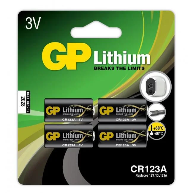 GP Batteries Lithium CR 123A 4 stk