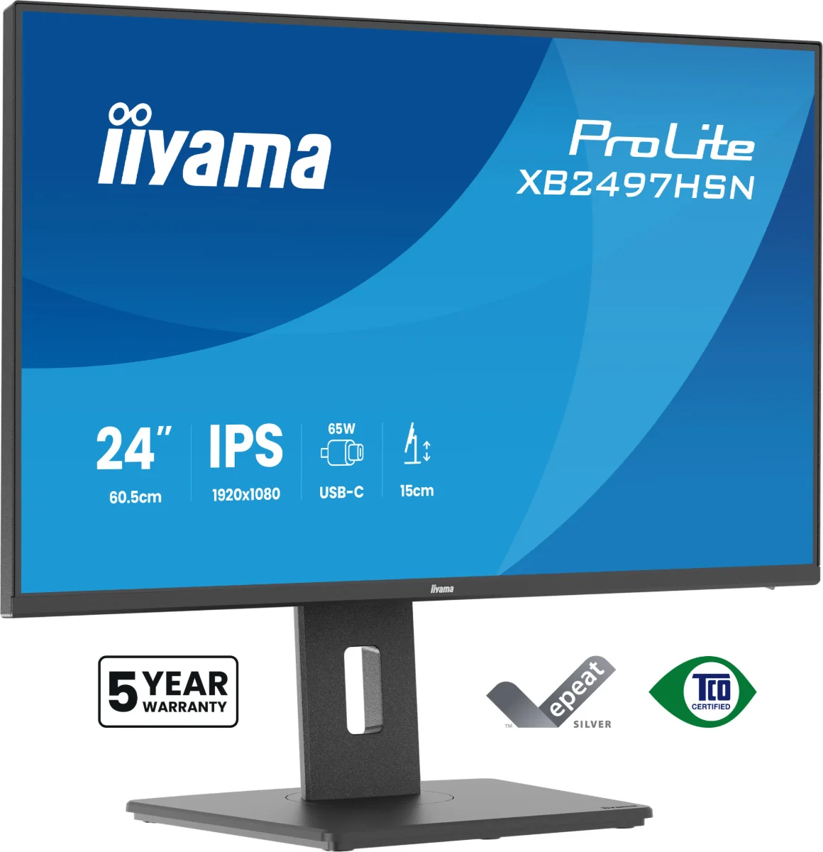 iiyama ProLite XB2497HSN-B1 24 IPS 1920 x 1080 (Full HD) HDMI DisplayPort 100Hz