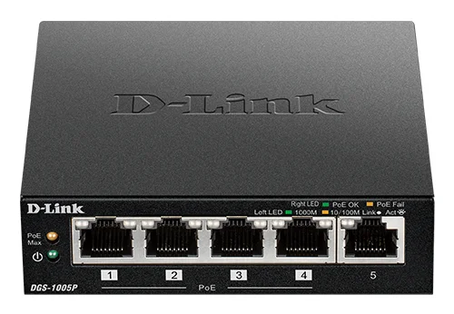 D-Link DGS 1005P Switch 5-porte Gigabit PoE+