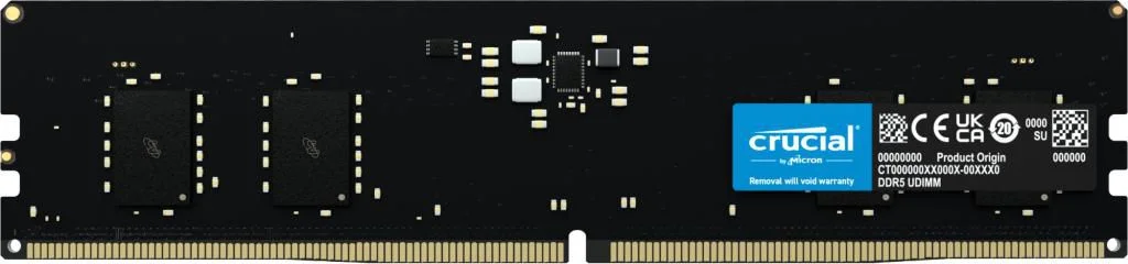Crucial DDR5 SDRAM 8GB 5600MHz CL46 On-die ECC DIMM 288-PIN