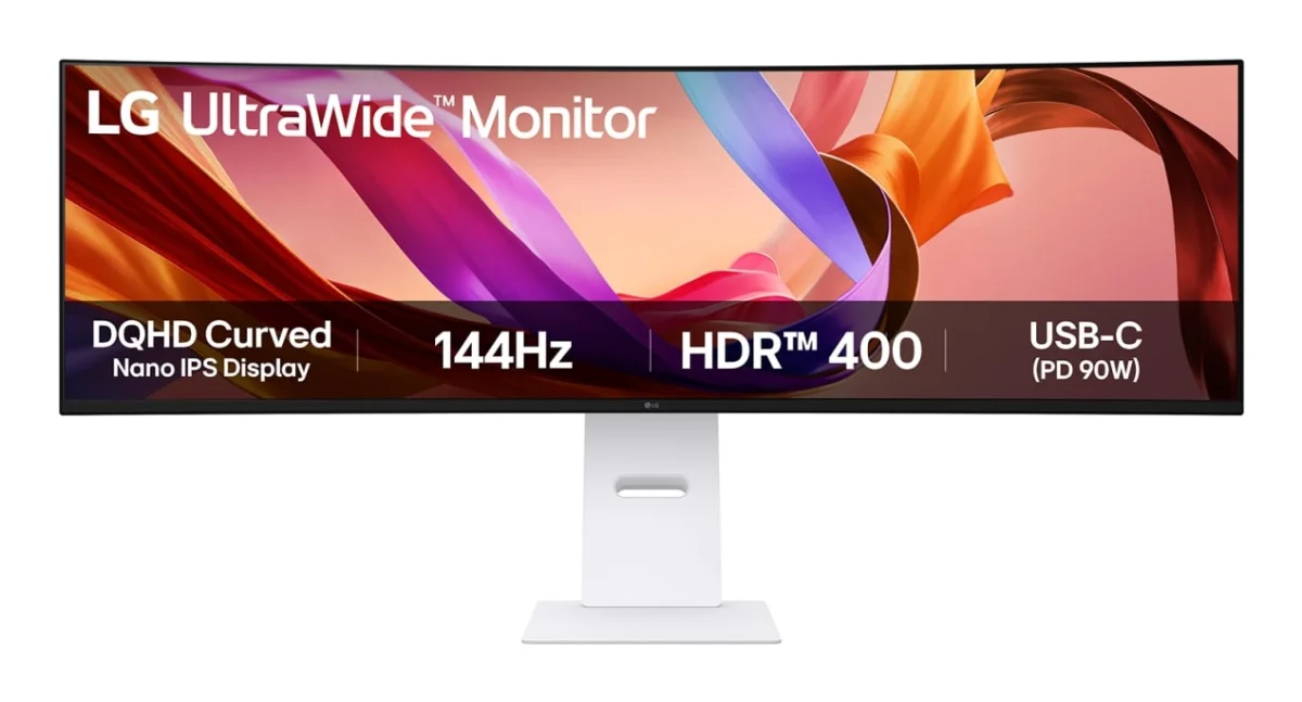 LG UltraWide 49U950A-W 49 Nano IPS 5120 x 1440 (UltraWide) HDMI DisplayPort USB-C 144Hz Dockingskærm