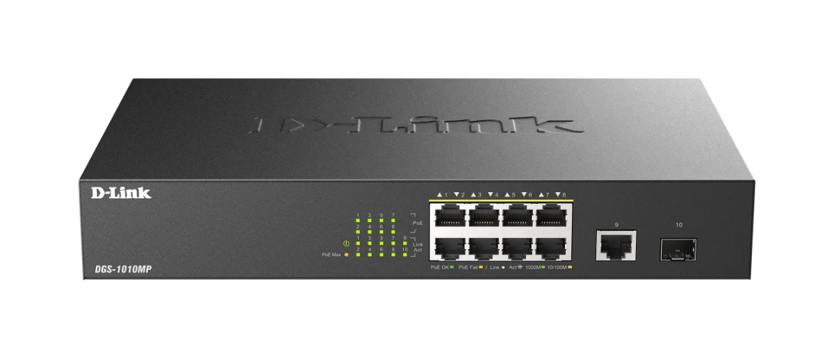 D-Link DGS 1010MP Switch 10-porte Gigabit Ethernet PoE+