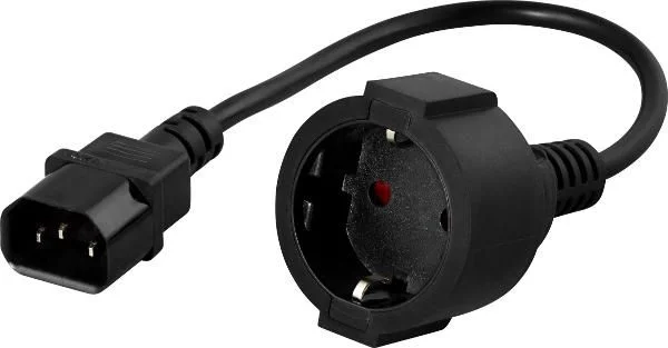 PowerWalker Strømkabel 20cm Sort