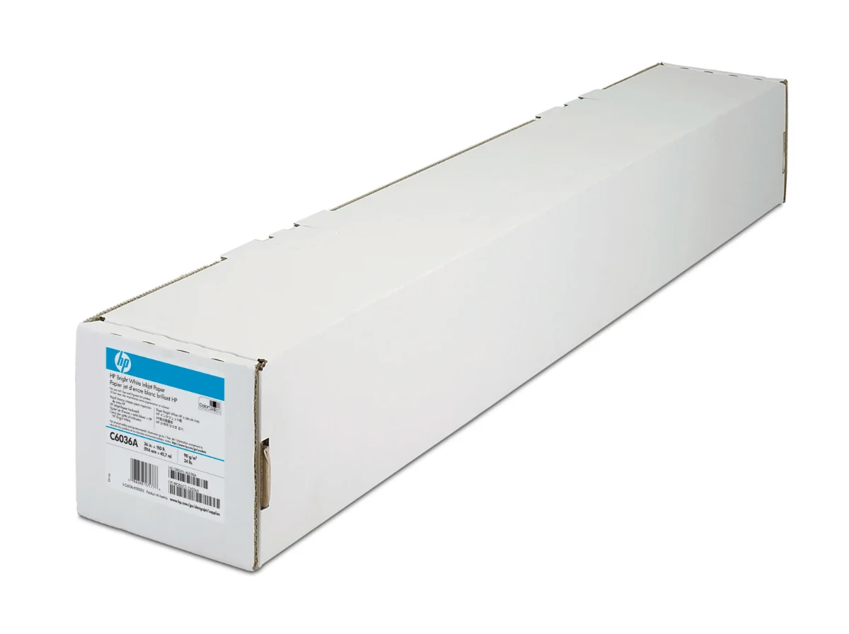 HP Bright White Inkjet Paper Papir (91,4 cm x 45,7 m) 1rulle(r) C6036A