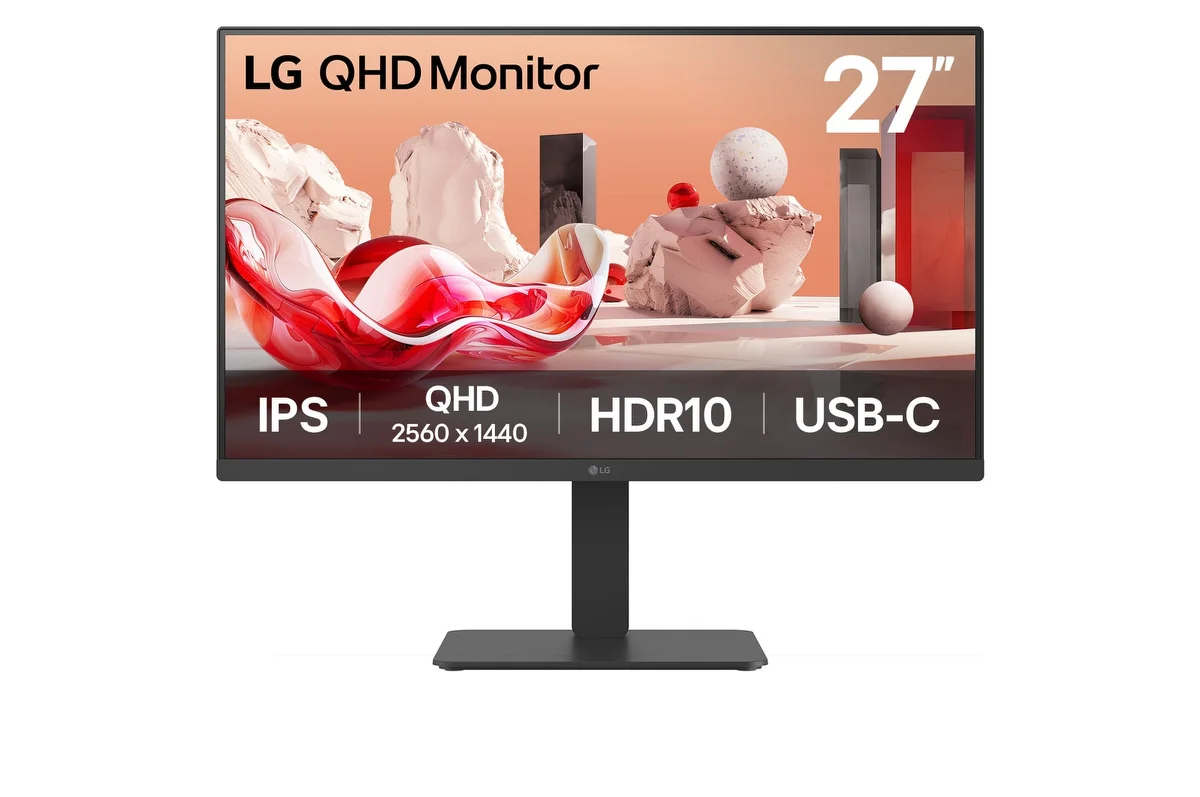 LG 27BA65QB-B 27 IPS 2560 x 1440 (2K) HDMI DisplayPort USB-C 100Hz Dockingskærm