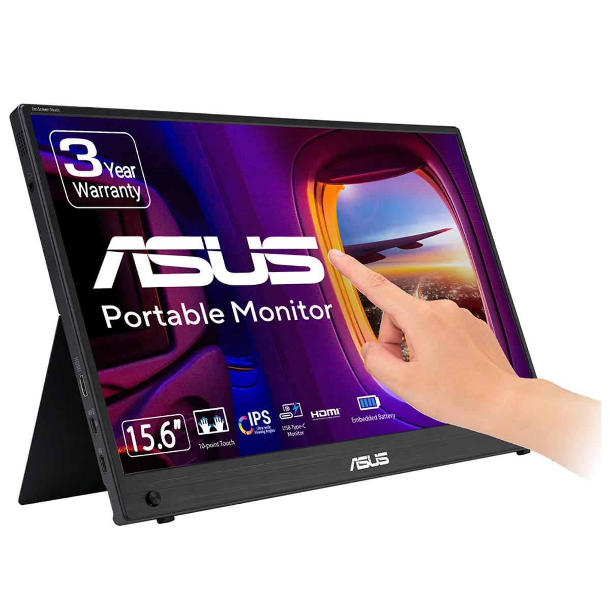 ASUS ZenScreen Touch MB16AMTR 16 IPS 1920 x 1080 (Full HD) Mini HDMI USB-C 60Hz