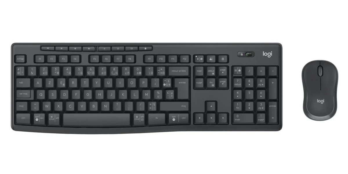 Logitech MK370 Combo for Business Sæt med mus og tastatur Membran/pressestempel Trådløs Fransk