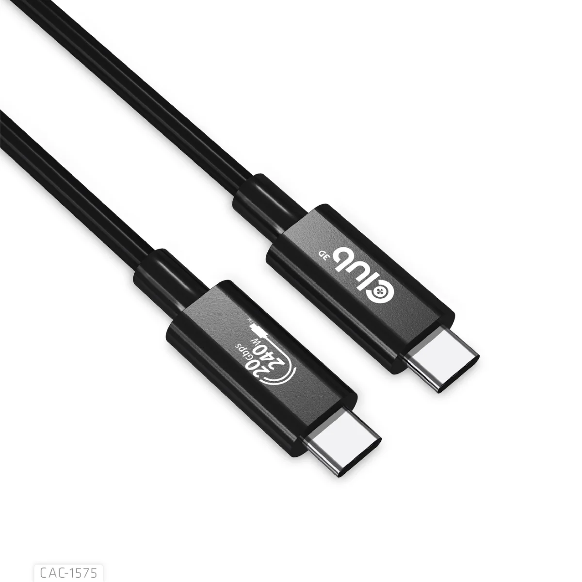 Club 3D CAC-1575 USB4 Gen2x2 USB-C kabel 2m Sort