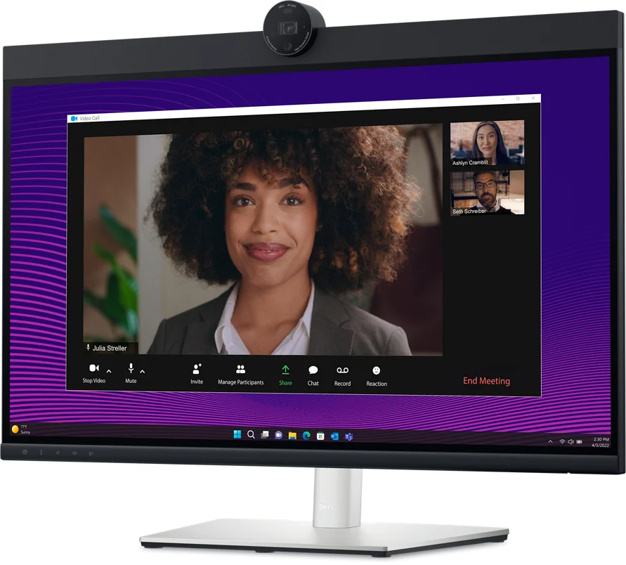 Dell 27 Video Conferencing Monitor P2724DEB 27 IPS 2560 x 1440 (2K) HDMI DisplayPort USB-C 60Hz Dockingskærm