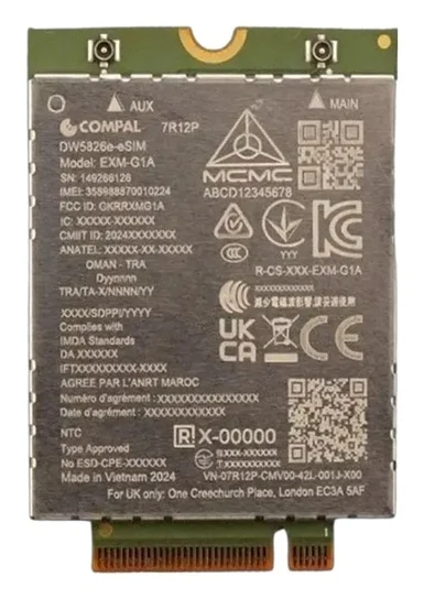 Dell Wireless DW5826E Trådløs mobilmodem Intern
