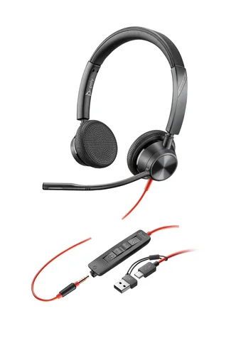 HP Poly Blackwire 3325 Kablet Høretelefoner Sort
