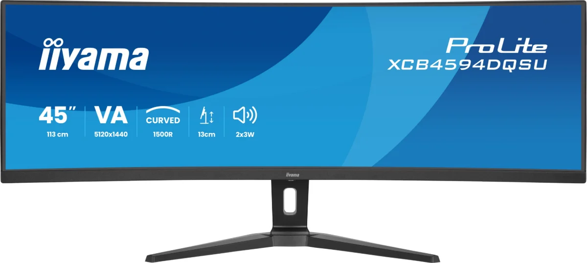 iiyama ProLite XCB4594DQSU-B1 45 VA 5120 x 1440 (UltraWide) HDMI DisplayPort USB-C 75Hz