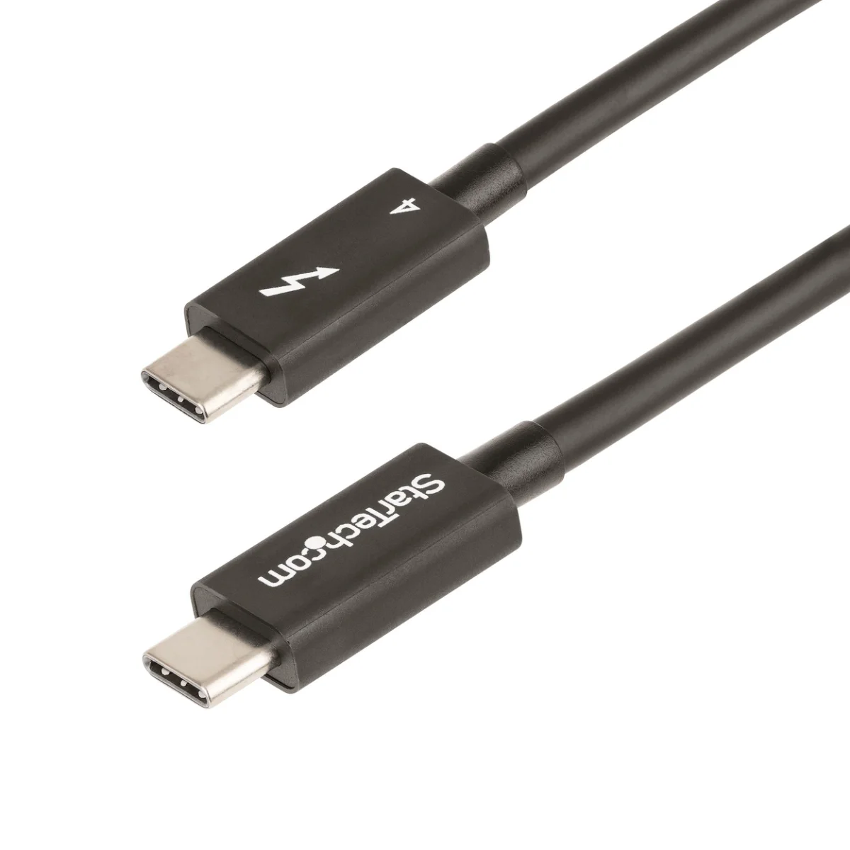 StarTech.com 3ft (1m) Thunderbolt 4 Cable, 40Gbps, 100W Power Delivery, 4K/8K Video, Intel-Certified Thunderbolt Cable - Compatible w/ USB 4/Thunderbolt 4/ USB 3.2/ USB Type-C/DisplayPort/Thunderbolt 3 (TBLT4MM1M) Thunderbolt kabel 1m Sort