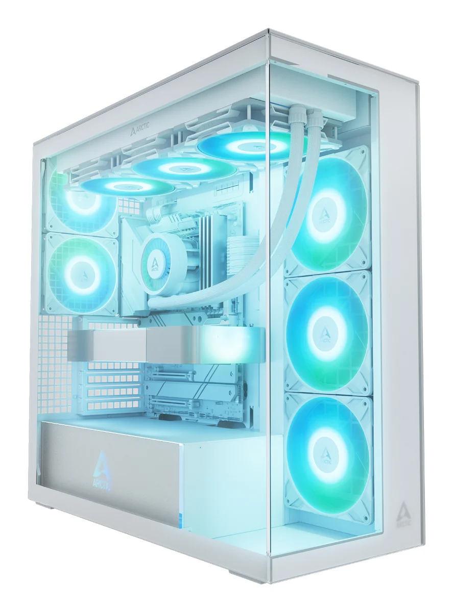 Arctic Xtender Case White Tårn Udvidet ATX Ingen strømforsyning Glass Hvid