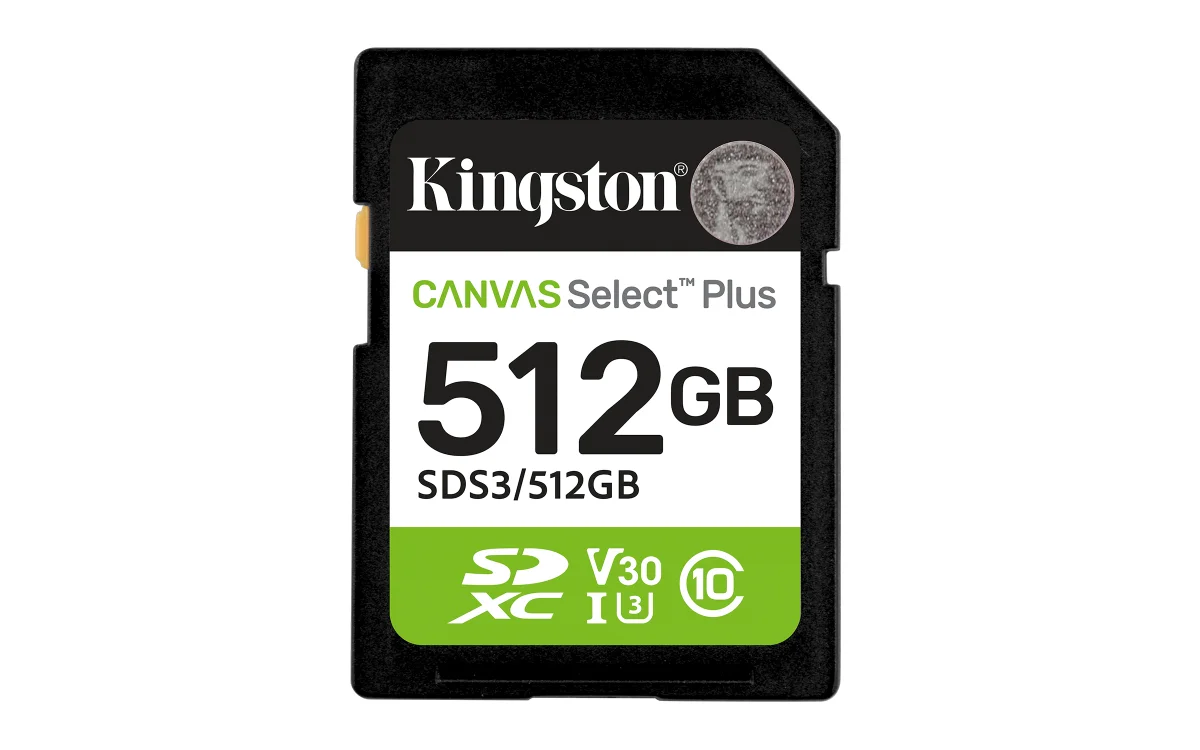 Kingston Canvas Select Plus SDXC UHS-I Memory Card 512GB 150MB/s