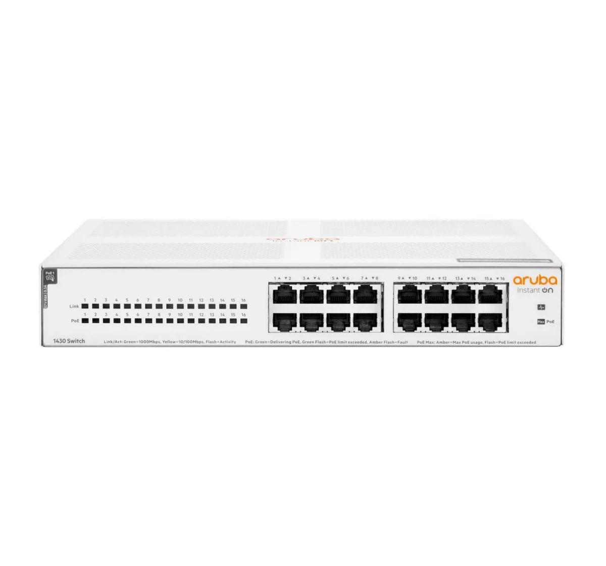 HPE Aruba Instant On 1430 16G Class4 124W Switch 16-porte Gigabit PoE