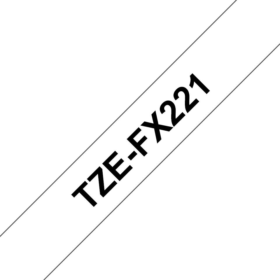 Brother TZe FX221 Fleksibel tape (0,9 cm x 8 m) 1kassette(r)
