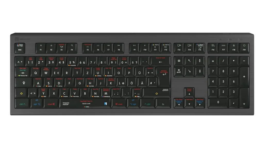 LogicTastatur LKB-OSX-A2M-DE Tastatur Saksnøglekontakt LED Kablet Tysk