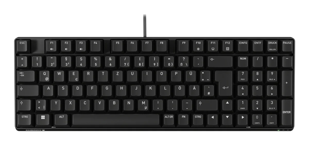 CHERRY K37ID tastatur Industriel USB QWERTZ Tysk Sort