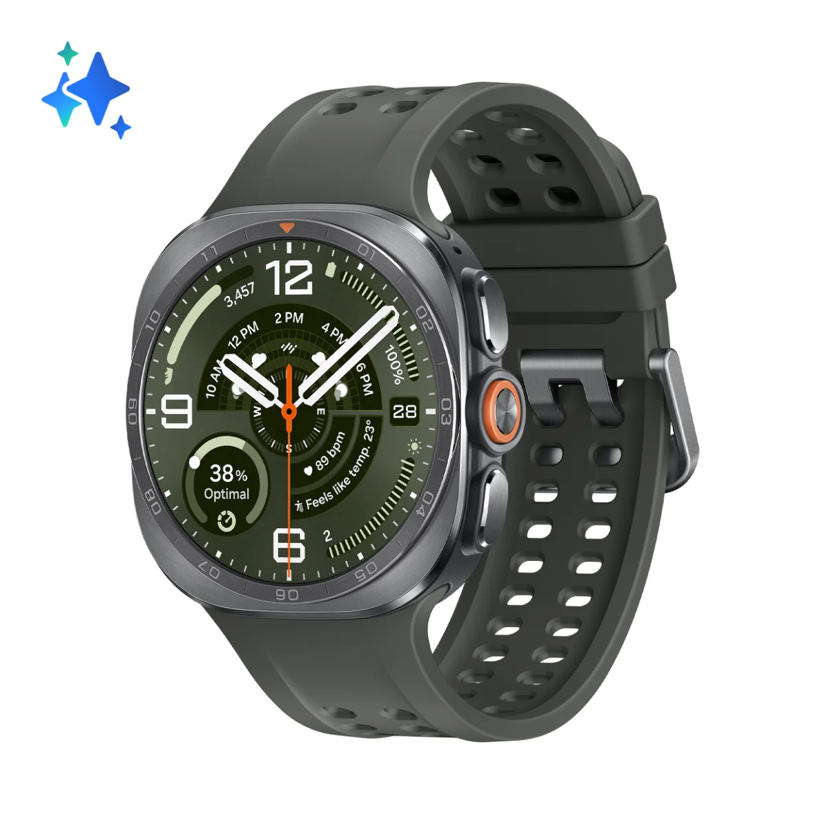 Samsung Galaxy Watch Ultra2 47 mm Grøn Sølv SmartWatch