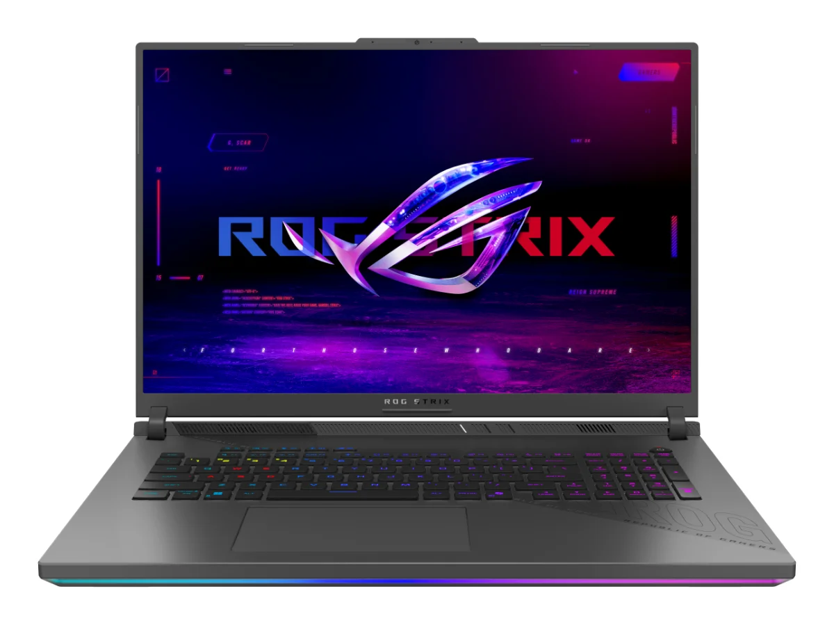 ASUS ROG Strix G18 G814PM-S9010W AMD Ryzen™ 9 8940HX Laptop 45,7 cm (18) WQXGA 32 GB DDR5-SDRAM 1 TB SSD NVIDIA GeForce RTX 5060 Wi-Fi 6E (802.11ax) Windows 11 Home Grå QWERTZ Tysk