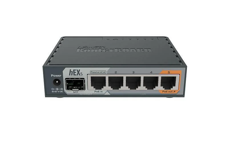 MikroTik RouterBOARD hEX S Router 4-port switch Kabling