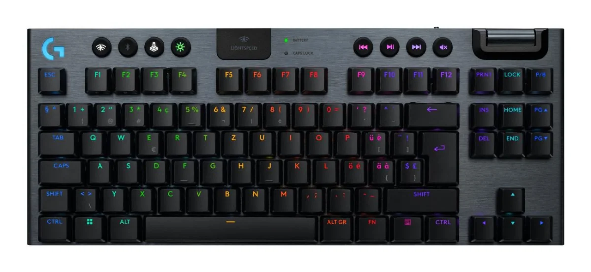 Logitech G G915 X Tastatur Mekanisk LIGHTSYNC Trådløs Kablet Tysk