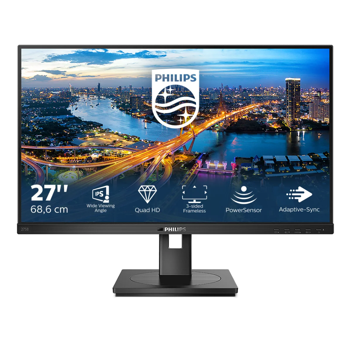 Philips B Line 275B1 27 IPS 2560 x 1440 (2K) DVI HDMI DisplayPort 75Hz