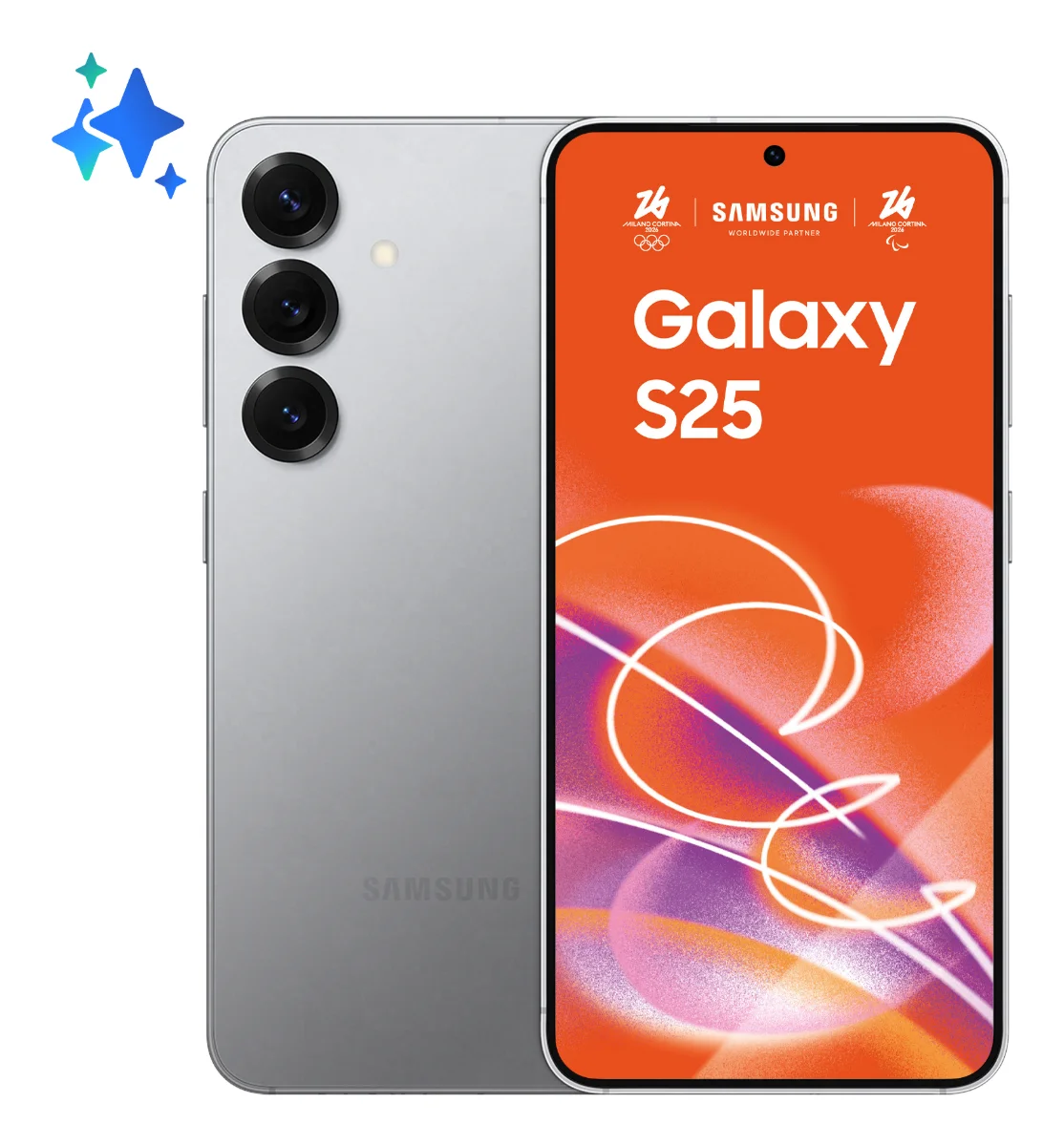 Samsung Galaxy S25 6.2 128GB Silver shadow Sølv