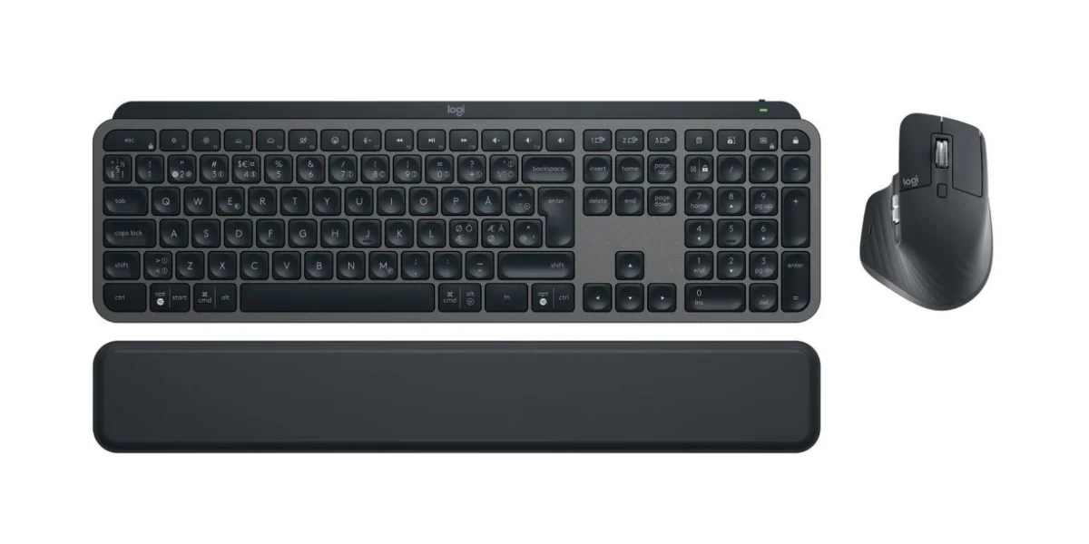 Logitech MX Keys S Combo Sæt med mus og tastatur Membran Ja Trådløs Nordisk (dansk/finsk/norsk/svensk)