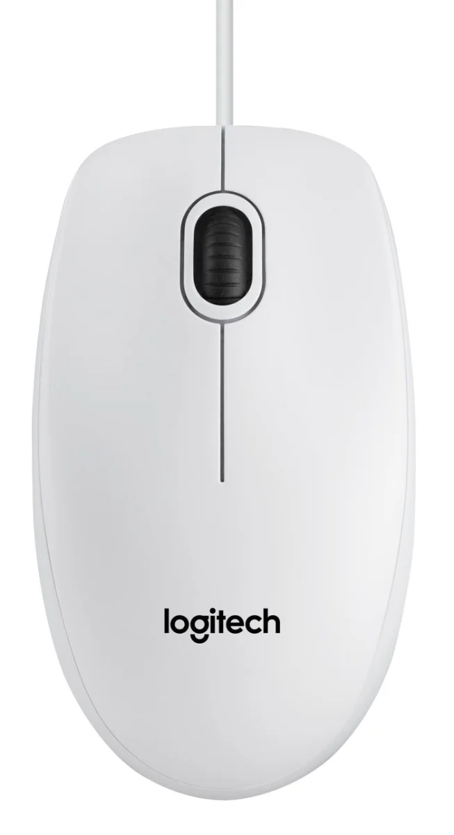 Logitech B100 Optisk Kablet Hvid