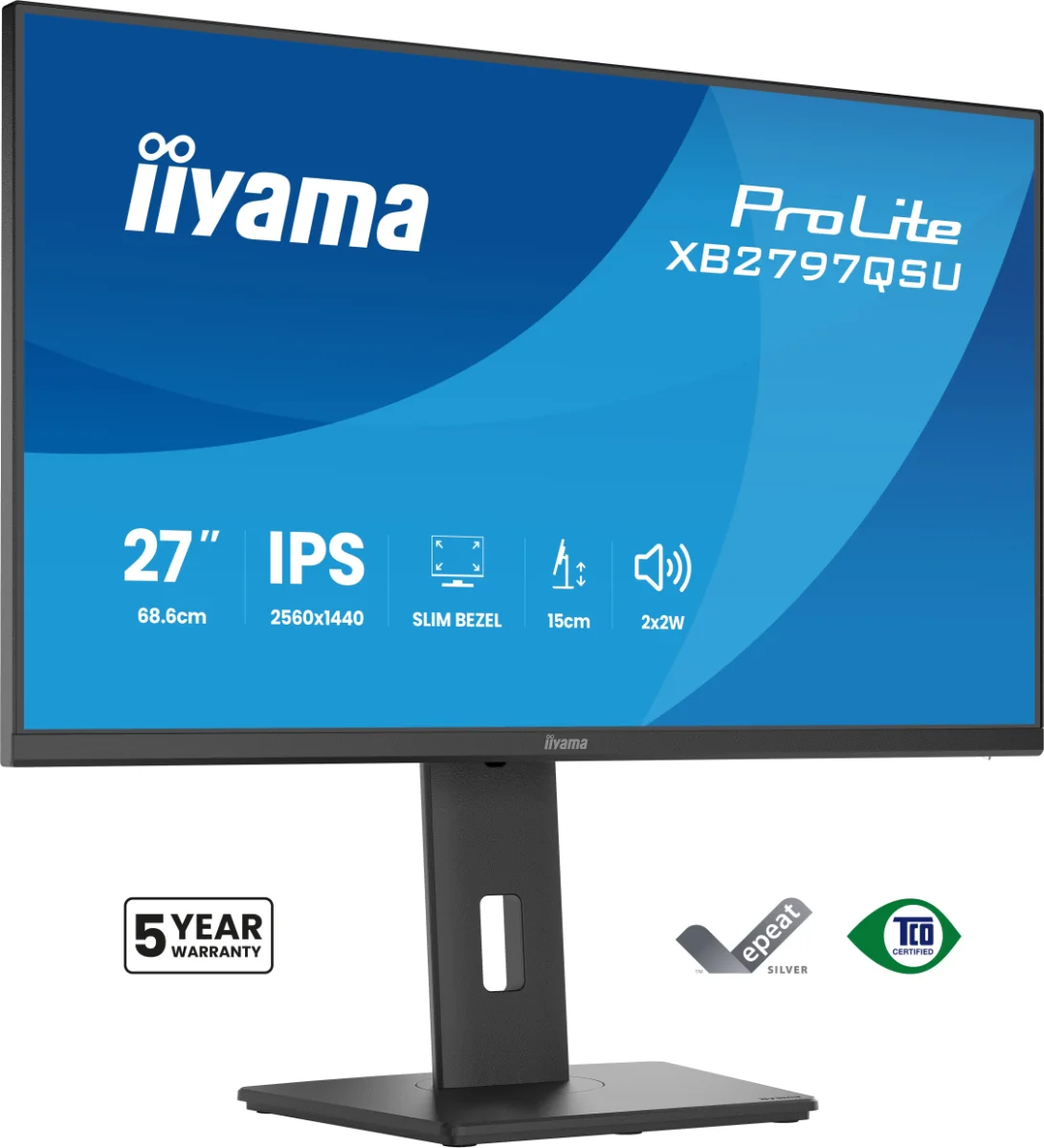 iiyama ProLite XB2797QSU-B1 27 IPS 2560 x 1440 (2K) HDMI DisplayPort 75Hz