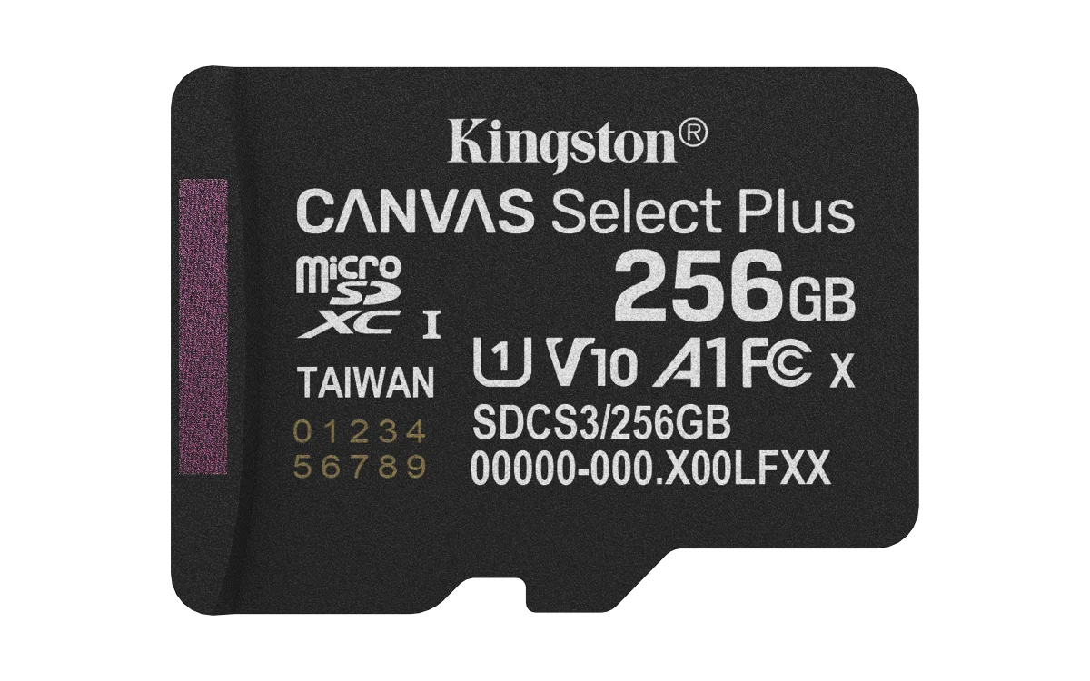 Kingston Canvas Select Plus microSDXC UHS-I Memory Card 256GB 150MB/s