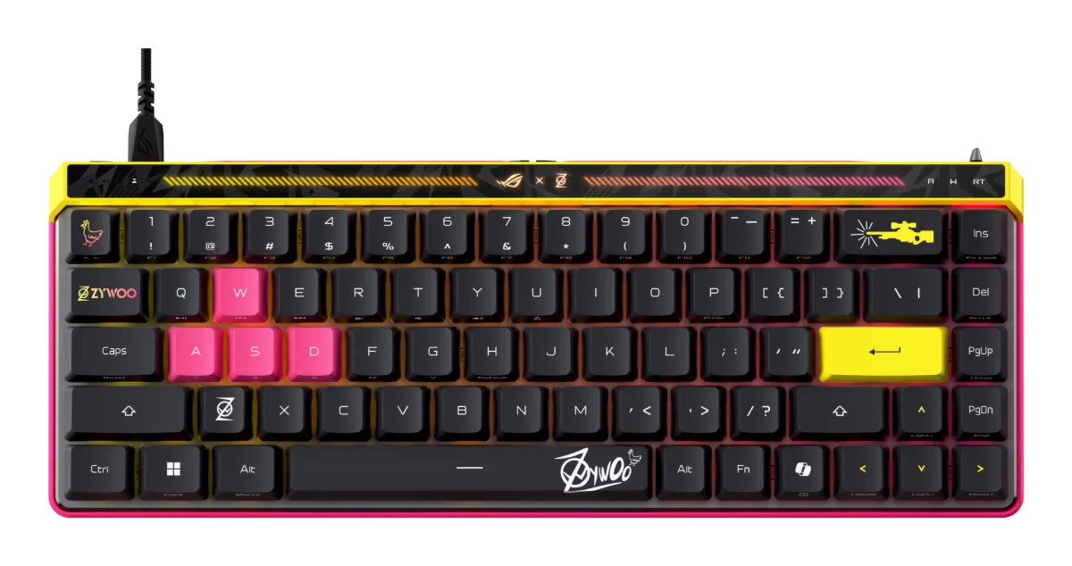 ASUS ROG Falchion Ace HFX ZywOo Edition Tastatur Magnetic-mechanical key switch RGB Kablet US International