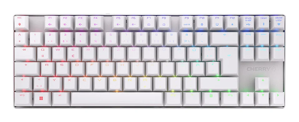CHERRY MX 8.2 Tastatur Mekanisk RGB/16 millioner farver Trådløs Kablet Tysk