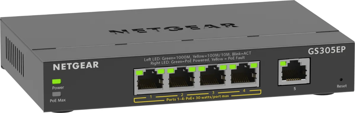 NETGEAR GS305EP Switch 5-porte Gigabit PoE+