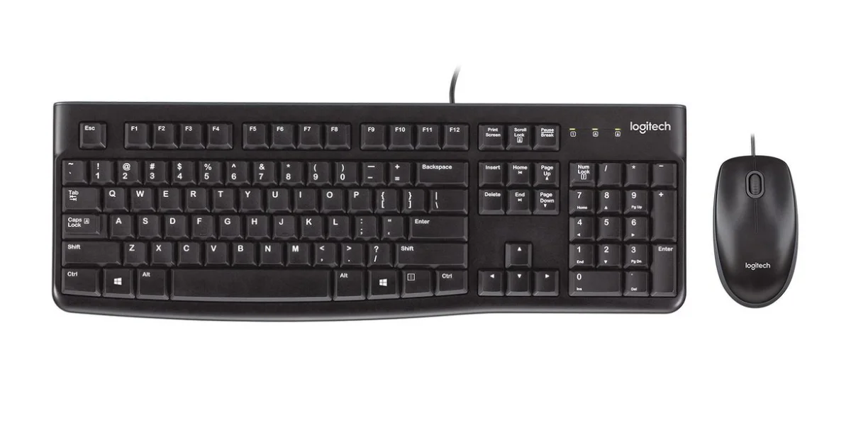Logitech Desktop MK120 Tastatur og mus-sæt Kabling Engelsk
