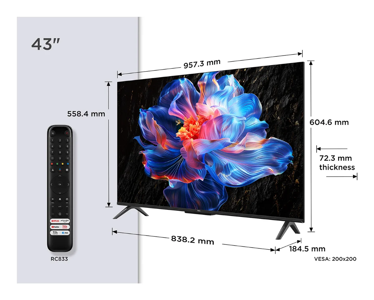 TCL P6K Series 43P6K 43 4K UHD (2160p) Smart TV