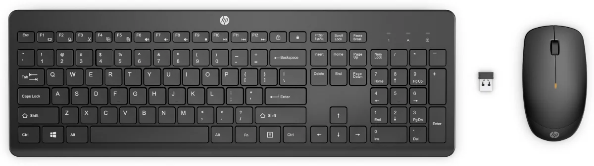 HP 235 Sæt med mus og tastatur Pressestempel Trådløs
