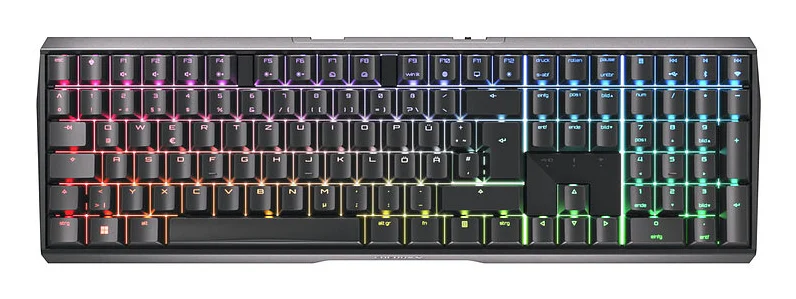 CHERRY MX 3.0S Tastatur Mekanisk RGB/16 millioner farver Trådløs Kablet Tysk