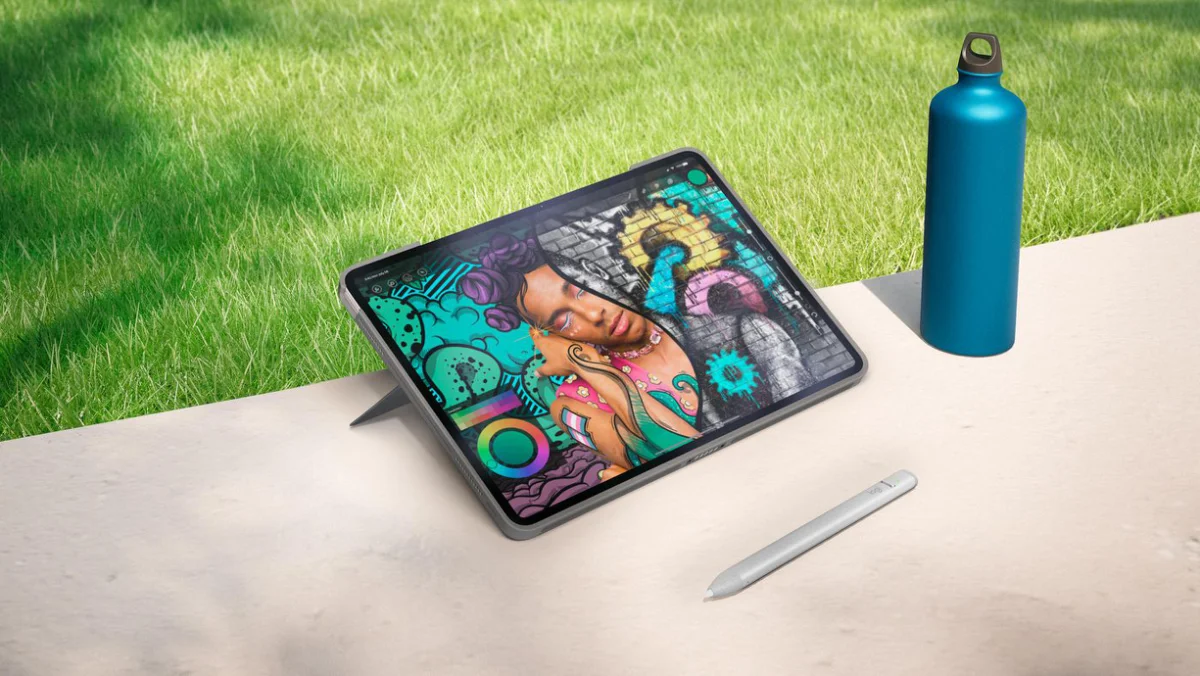 Logitech Combo Touch Tastatur og folio-kasse Saks 16-niveau Kablet US International Apple 11-inch iPad Air (M2, M3)