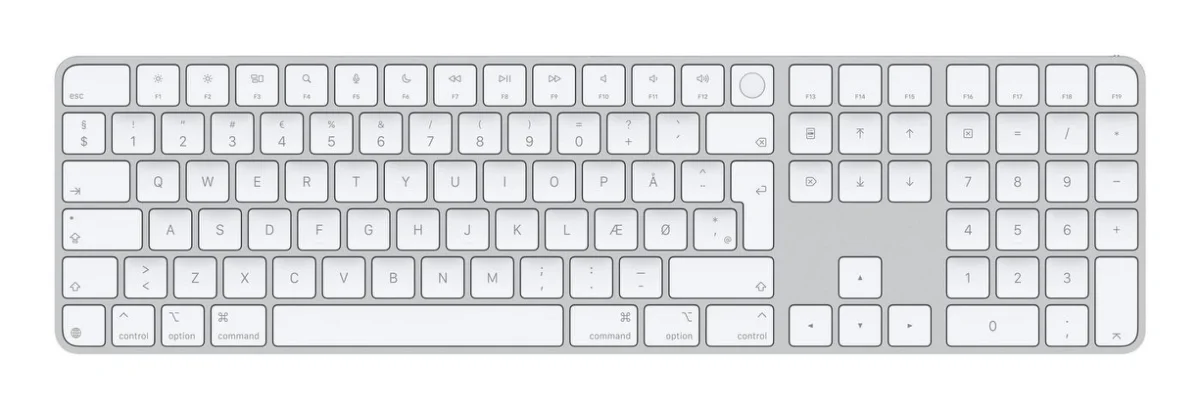 Apple Magic Keyboard with Touch ID and Numeric Keypad Tastatur Trådløs Dansk