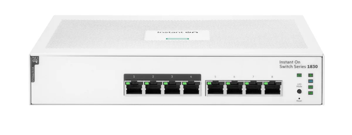 HPE Aruba Instant On 1830 8G 4p Class4 65W Switch 8-porte Gigabit PoE+