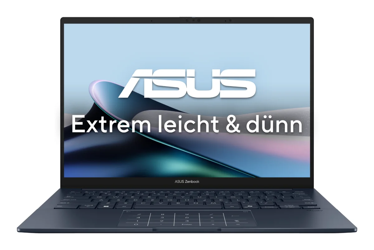 ASUS Zenbook 14 OLED UX3405CA-QD1303W Intel Core Ultra 7 255H Laptop 35,6 cm (14) WUXGA 16 GB LPDDR5x-SDRAM 1 TB SSD Wi-Fi 7 (802.11be) Windows 11 Home Blå QWERTZ Tysk