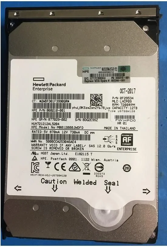 HPE Harddisk 12TB 3.5 SAS 7200rpm