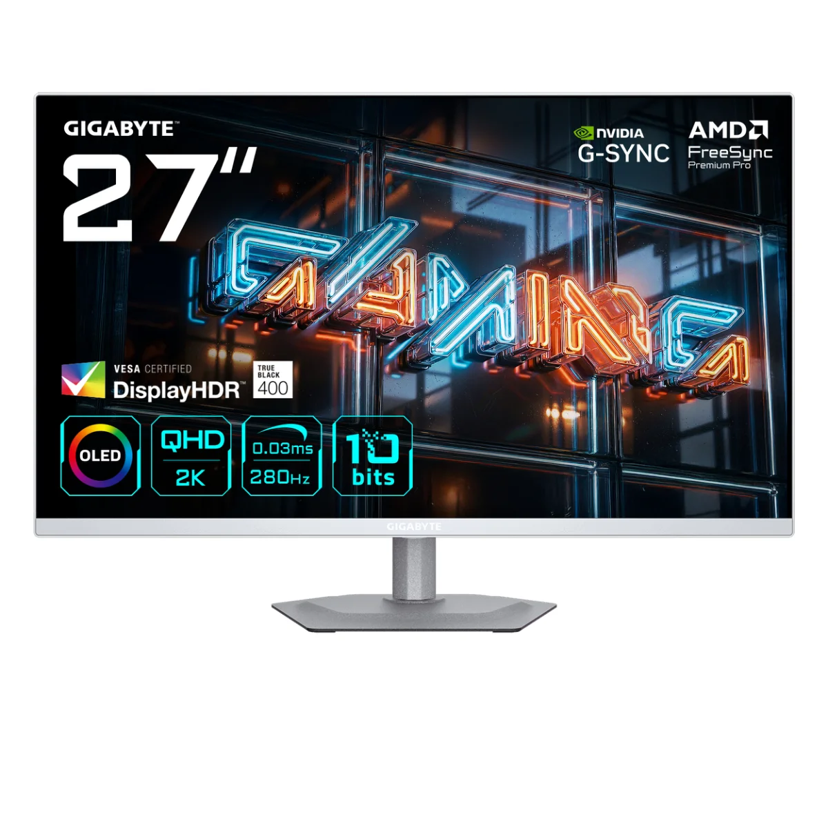 GIGABYTE MO27Q2A ICE OLED 27 OLED 2560 x 1440 (2K) HDMI DisplayPort 280 Hz